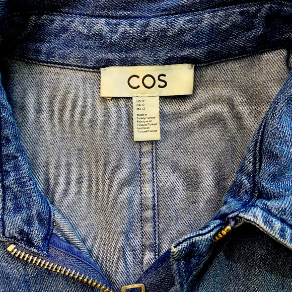 COS Zip Denim Dress size 12 good condition - Picture 3 of 8